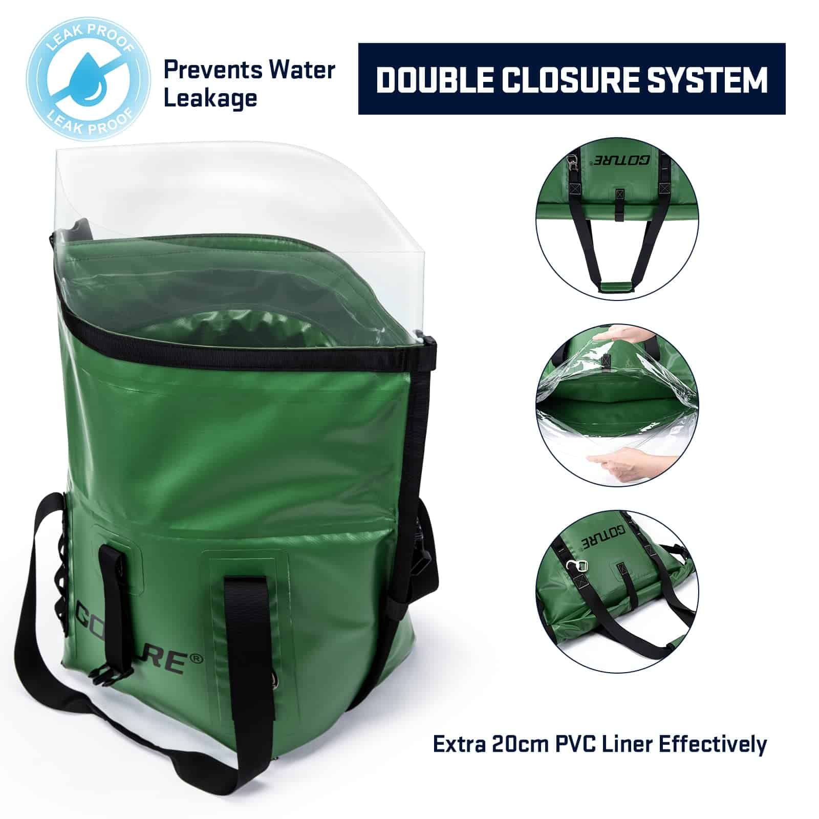 cooler bag 22x9x10in green 03
